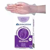 Livingstone Copolymer Gloves on Biodegradable Paper Backing Small 100 Box x10