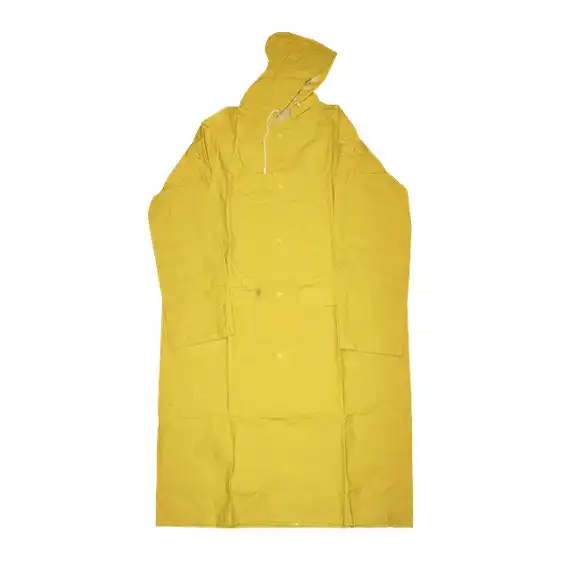 Livingstone Rain Coat Jacket with Hood and Pockets PVC Yellow Extra Large