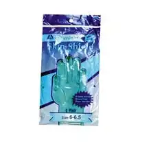 Skin Shield Silver Lined Natural Rubber Gloves Biodegradable Size 10-10.5 Blue Vanilla Scent 1 Pack