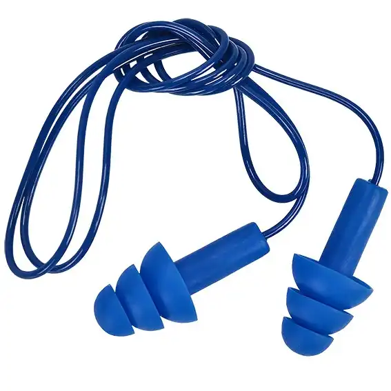 Livingstone Metal Detectable Earplugs with Metal Detectable Cord Blue 100 Box