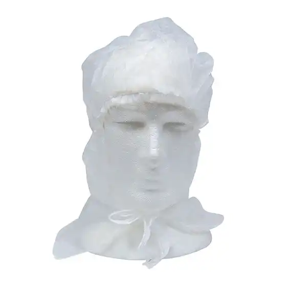 Livingstone Head Hood Cover with Backflap 47cm(L) 57cm(W) 30cm Tie White 1000 Carton