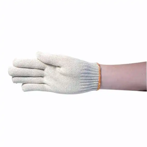 Livingstone Seamless Knitted Cotton Gloves White 2mm Thick Large 12 Bag