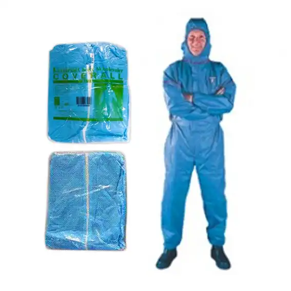 Universal Polypropylene Coveralls Protective Suit with Hood 40gsm Blue Extra Large 50 Carton