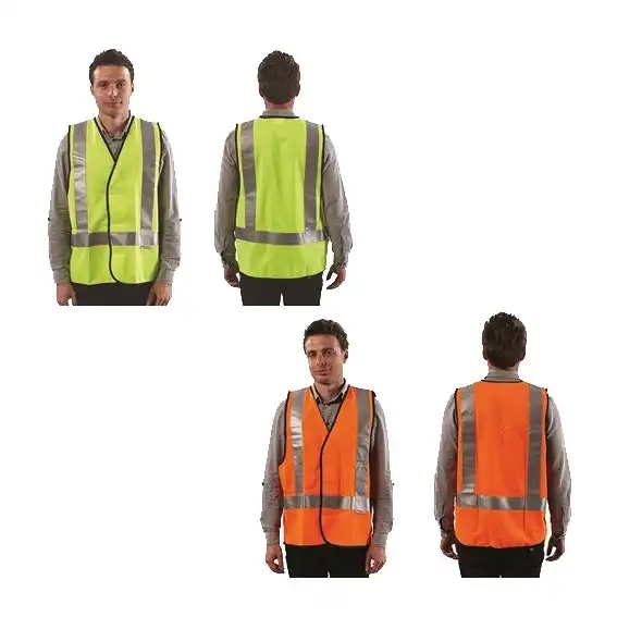 Livingstone High Visibility Safety Vest XL H Back Reflective Pattern Yellow Day/Night Use