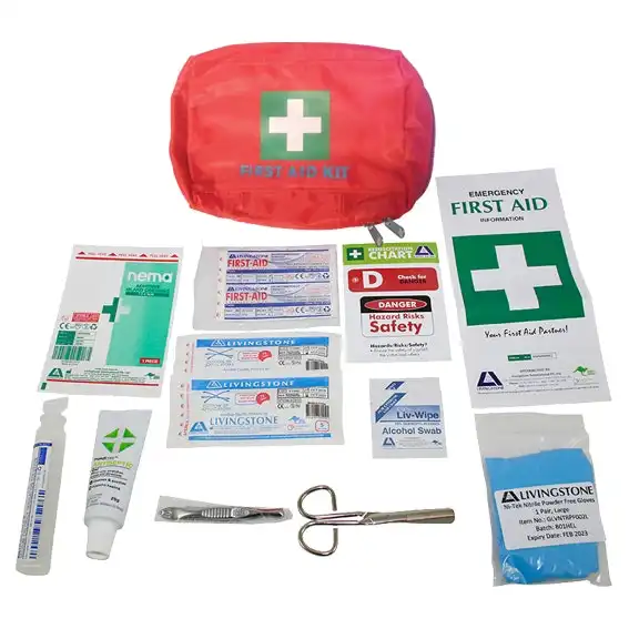Livingstone Personal First Aid Kit, Complete Set In Nylon Pouch x19