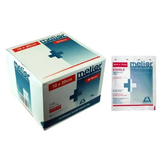 Melior Combine Dressing Pads 10 x 20cm Nonwoven Sterile 80 Box