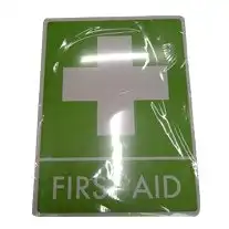 Livingstone Safety Sign "First Aid" 225 x 300mm Polypropylene Green