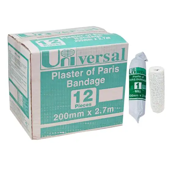 Universal Plaster of Paris Cast Bandages 20cm x 2.7m 12 Box