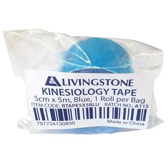 Livingstone Kinesiology Elastic Tape 5cm x 5m Blue 1 Roll
