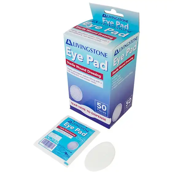 Livingstone Eye Pad Wound Dressing Sterile 50 Box