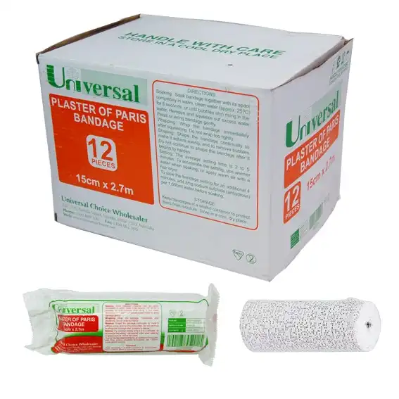 Universal Plaster of Paris Cast Bandages 15cm x 2.7m 12 Box