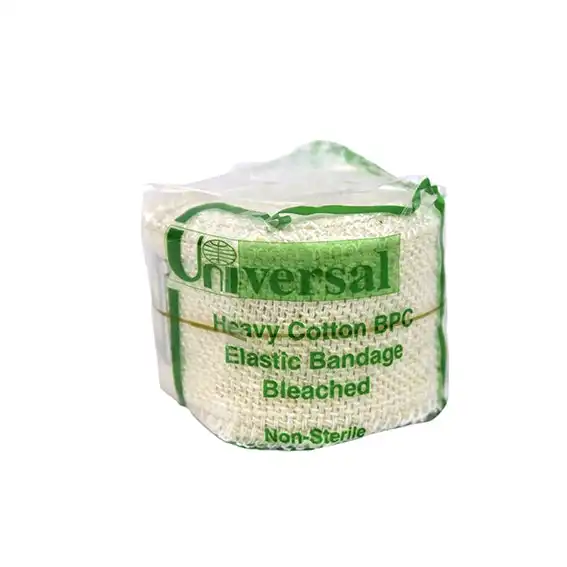 Universal Crepe Bandage 2.5cm x 2.3m Unstretched 4.5m Stretched Bleached White