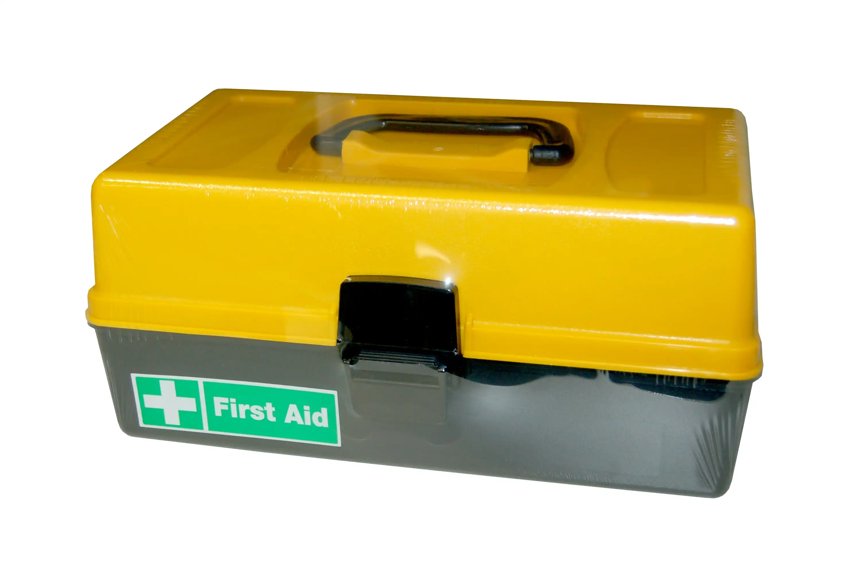 Livingstone First Aid Empty Polypropylene Case 30 x 18.5 x 14 cm Yellow Lid and Black Base with Compartments