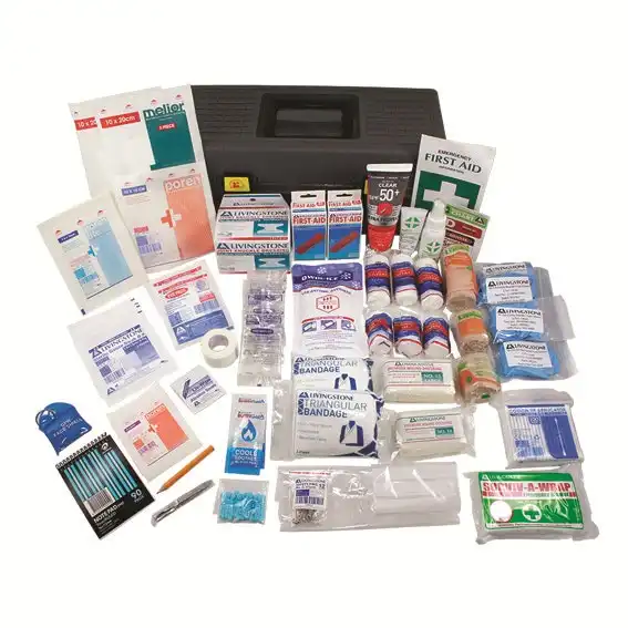 Livingstone Construction First Aid Kit Class A Complete Set In Recyclable Plastic Case for 1-25 people