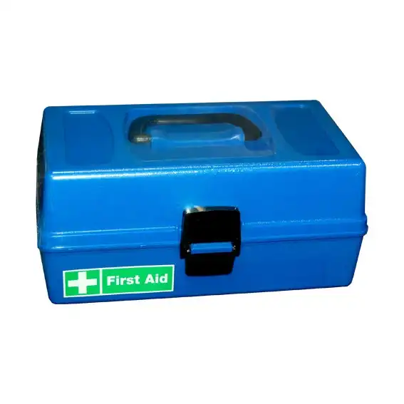 Livingstone First Aid Empty Polypropylene Case 30 x 18.5 x 14 cm Blue Lid and Blue Base with Compartments