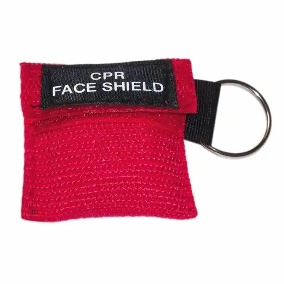 Livingstone Resus-o-mask Resuscitation CPR Face Shield, with CPR Guide and Key Ring, in Red Nylon Bag, Latex Free, Each x10