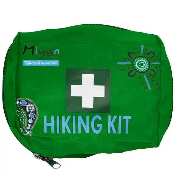 Miyan Work Vehicle First Aid Kit, Small, 18 x 11 x 7cm, Green, Complete Set in Nylon Pouch, Each