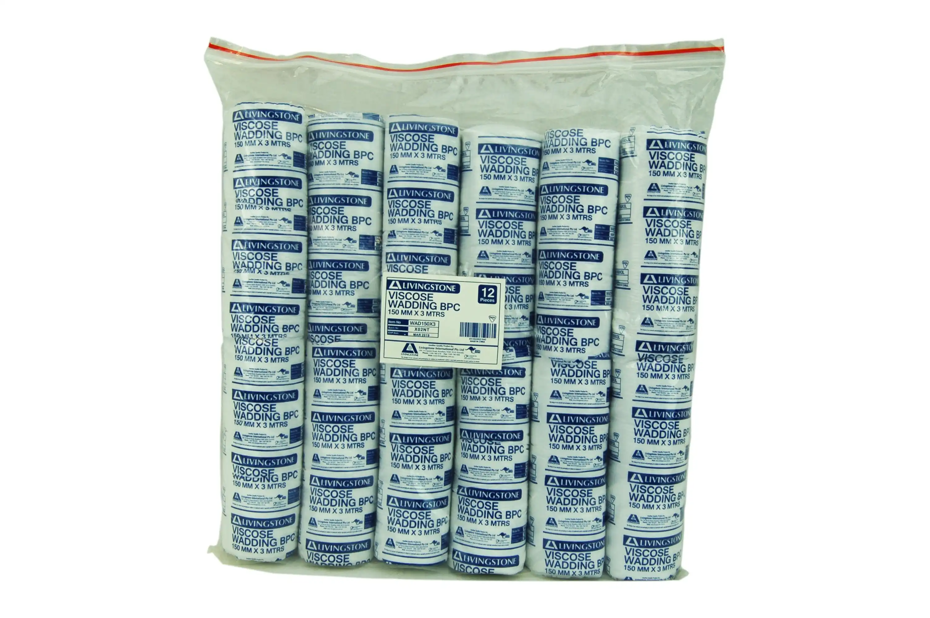 Livingstone Soft-Wad Orthopaedic Undercast Padding Bandage 15cm x 3m Non-Sterile 12 Pack