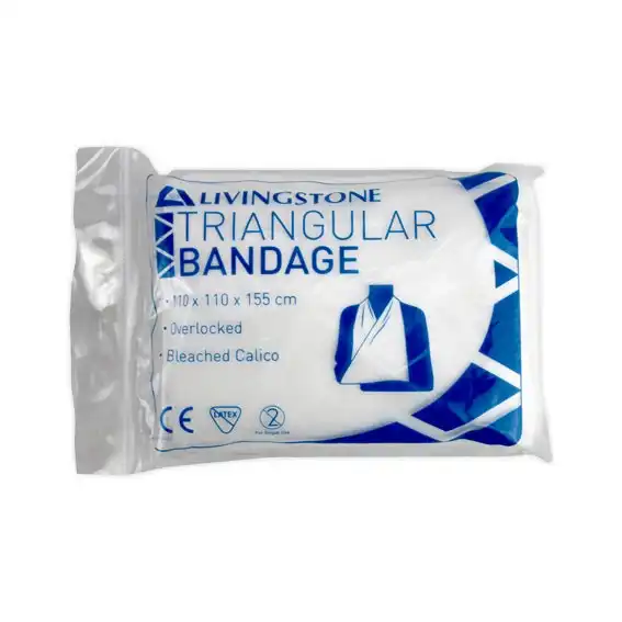 Livingstone Triangular Bandage Bleached Calico 110 x 110 x 155 cm