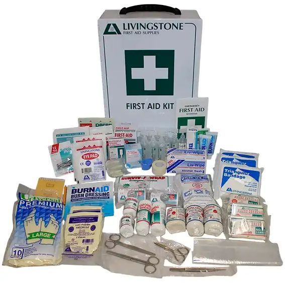 Livingstone Factory First Aid Kit Deluxe Complete Set In Metal Case