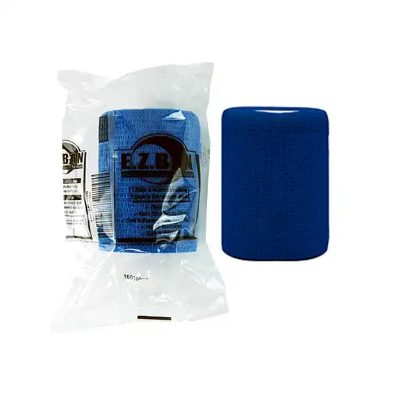 E.Z. Ban Wrap Cohesive Elastic Bandage 7.5cm x 2m stretch to 4.5m Blue