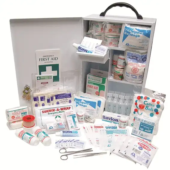 Livingstone First Aid Kit Class A Complete Set In Metal Case for 1-100 people