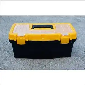 Livingstone Plastic Tool Box 16 Inches with 6 Compartments Yellow and Black