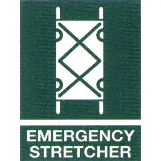 Livingstone Metal Printed Sign 'Emergency Stretcher' 225 x 300 mm