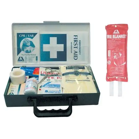 Livingstone Kitchen First Aid Kit Deluxe Complete Set In Recyclable Plastic Case