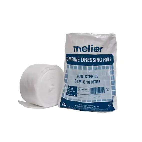 Melior Combine Dressing Roll 9cm x 10m Nonwoven Non-Sterile 1 Roll