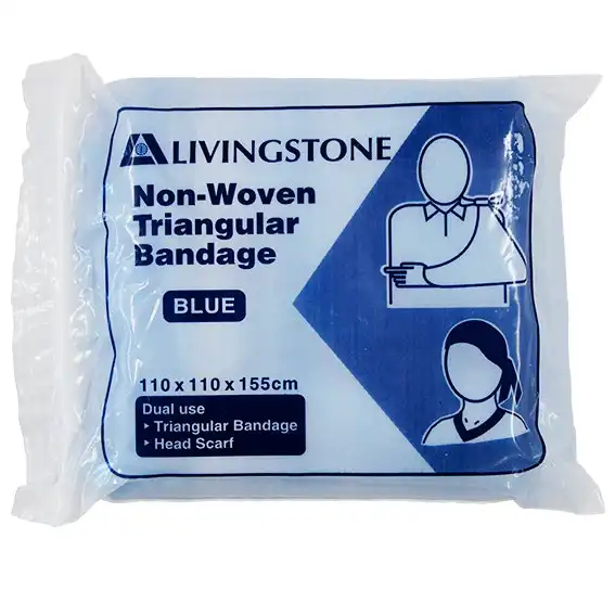 Livingstone Triangular Bandage Non-Woven Blue 110 x 110 x 155cm