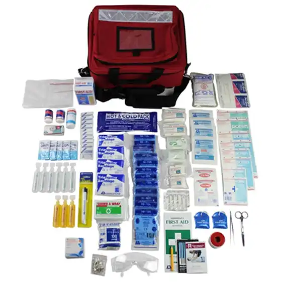 Livingstone Western Australia High Risk First Aid Kit with Additional Modules Complete Set In Red Heavy Duty Carry Bag