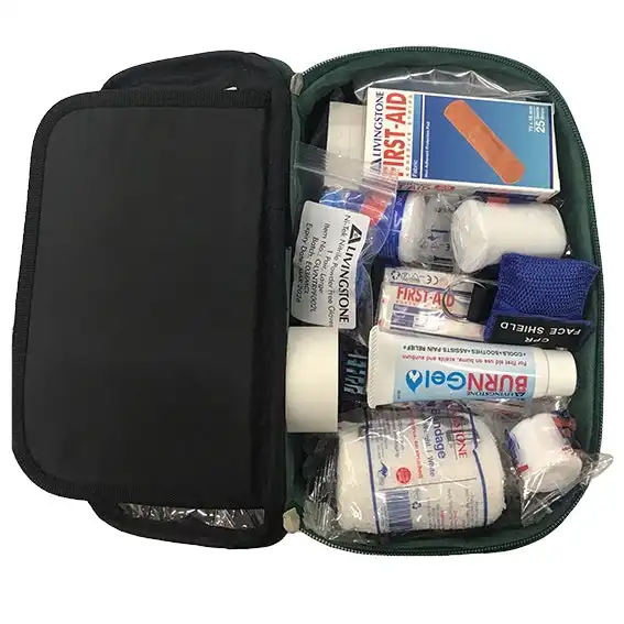 Livingstone Everyday Use First Aid Kit Complete Set in Green Pouch Each