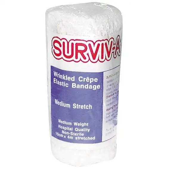 Surviv-A-Wrap Crepe Bandage Medium Weight 7.5cm x 4m Wrinkled 12 Pack
