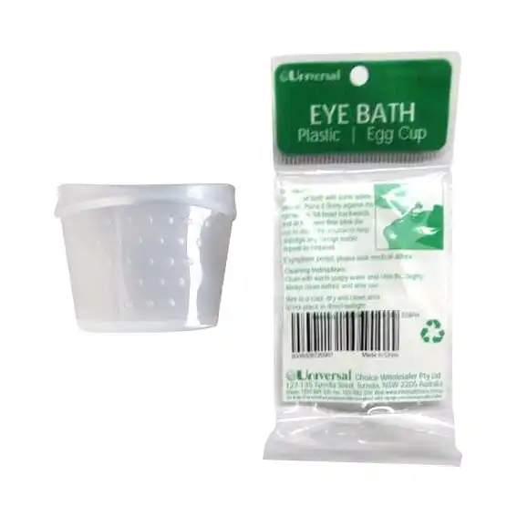 Universal Eye Bath Clear Plastic Eggcup Type