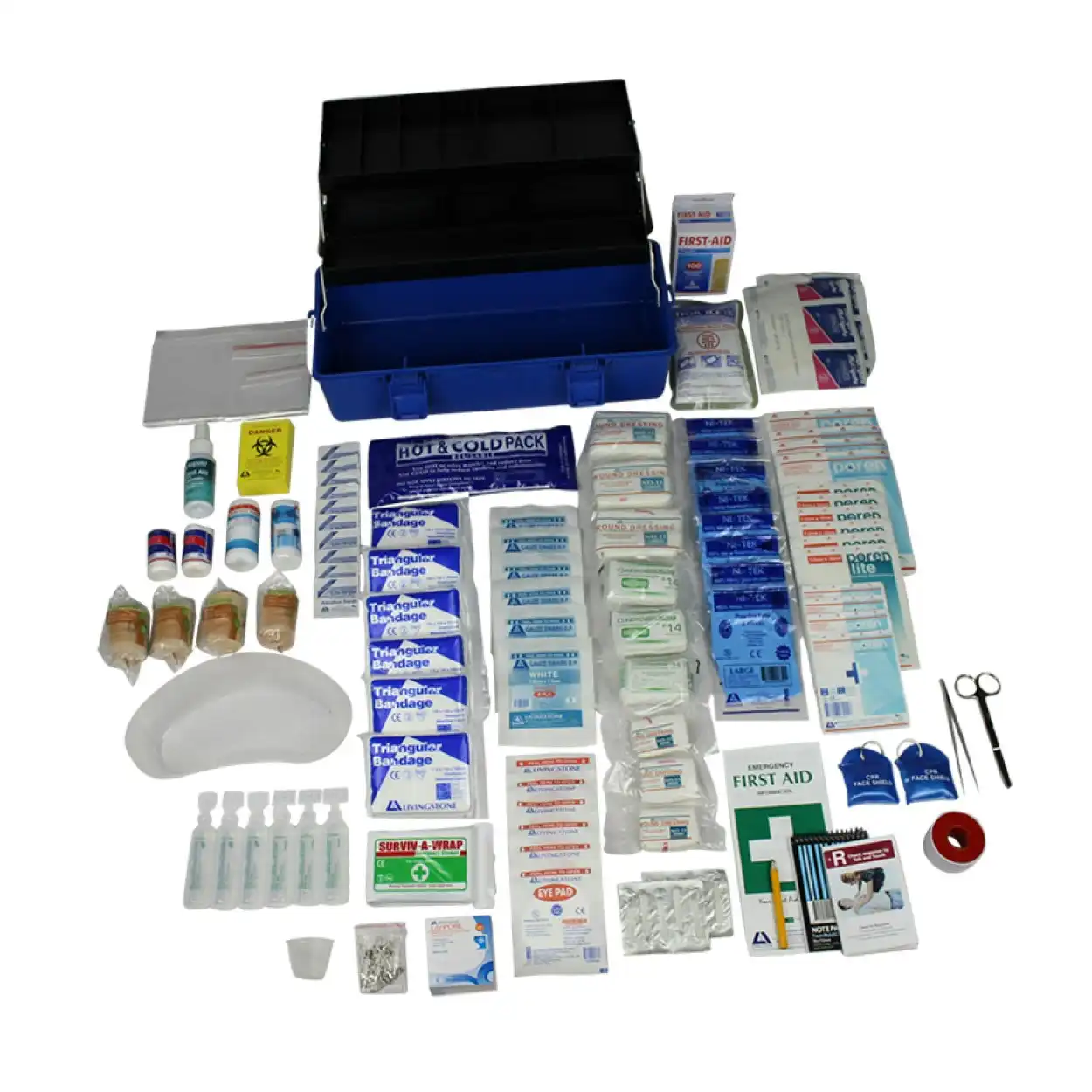 Livingstone Queensland Medium Workplace First Aid Kit Complete Set In Recyclable Plastic Case for 25-100 people