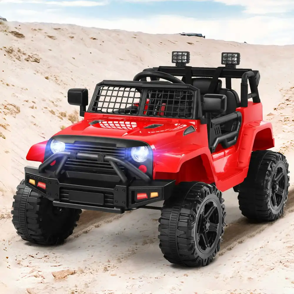 Alfordson Kids Ride On Car Toy Jeep Electric 12V 60W Motors R/C LED Lights Red