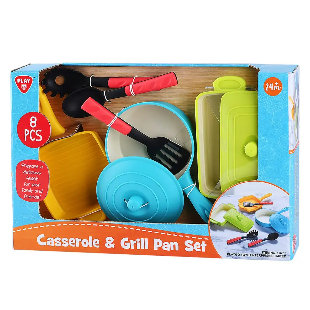 Casserole & Grill Pan Set - 8pcs