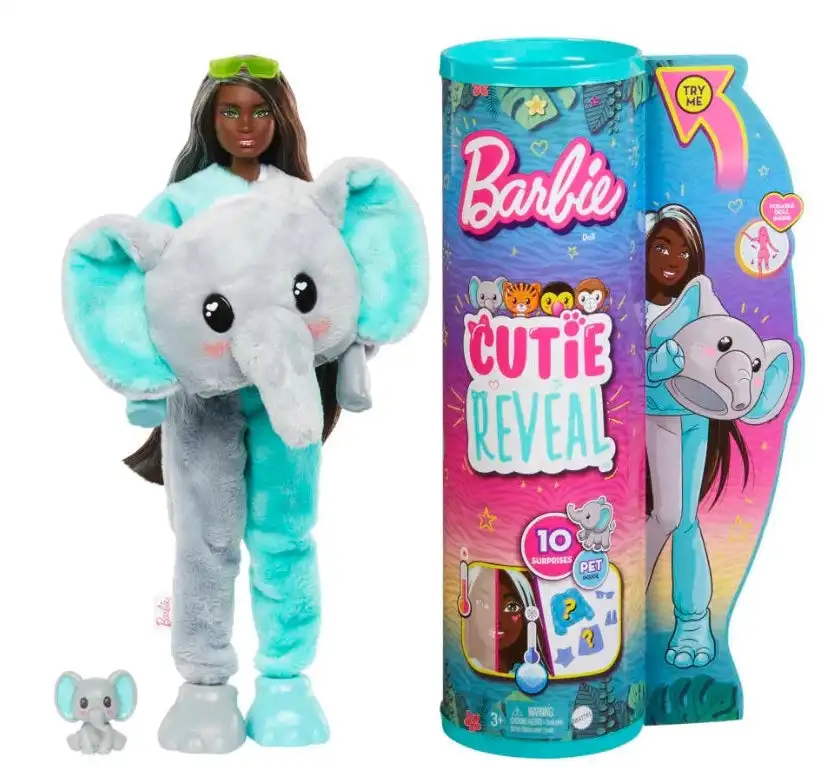 Barbie Cutie Reveal Jungle Series Elephant Doll