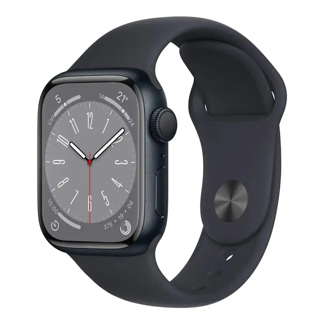 Apple Watch Series 8 41mm Midnight Aluminum Case w/ Midnight Sport Band GPS