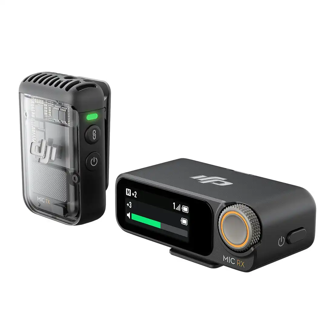 Dji Mic 2 (1 Transmitter + 1 Receiver) Wireless Microphone (For Android, iPhone, PC, Camera)