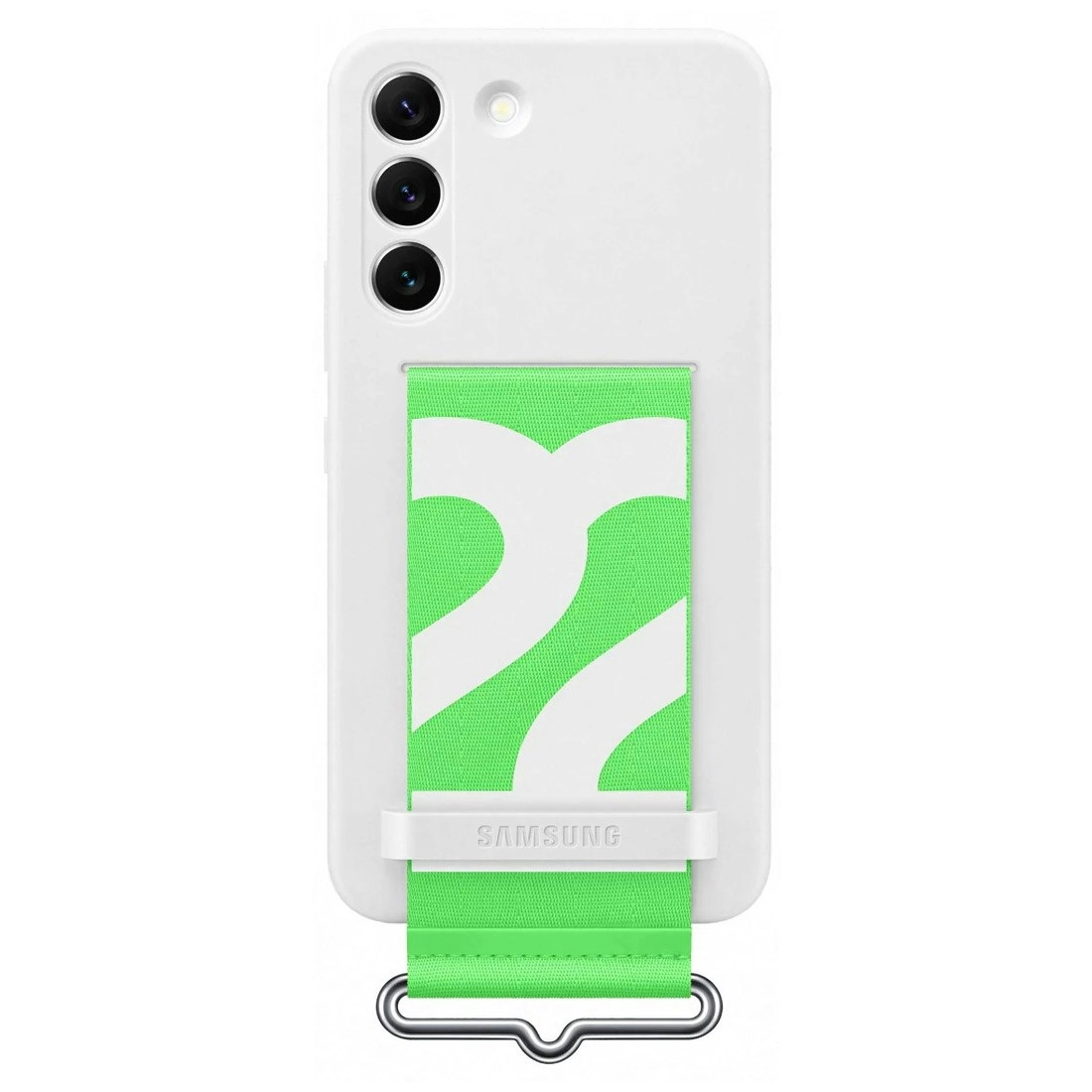 Samsung Galaxy S22 Silicone Cover with Strap EF-GS901TWEGWW - White