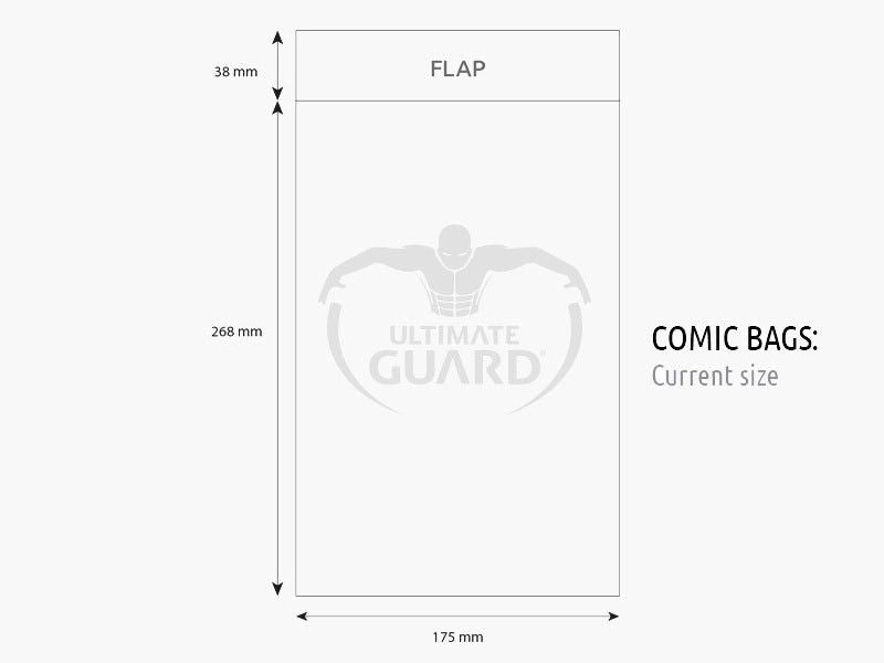 Ultimate Guard Comic Bags Current Size (100)