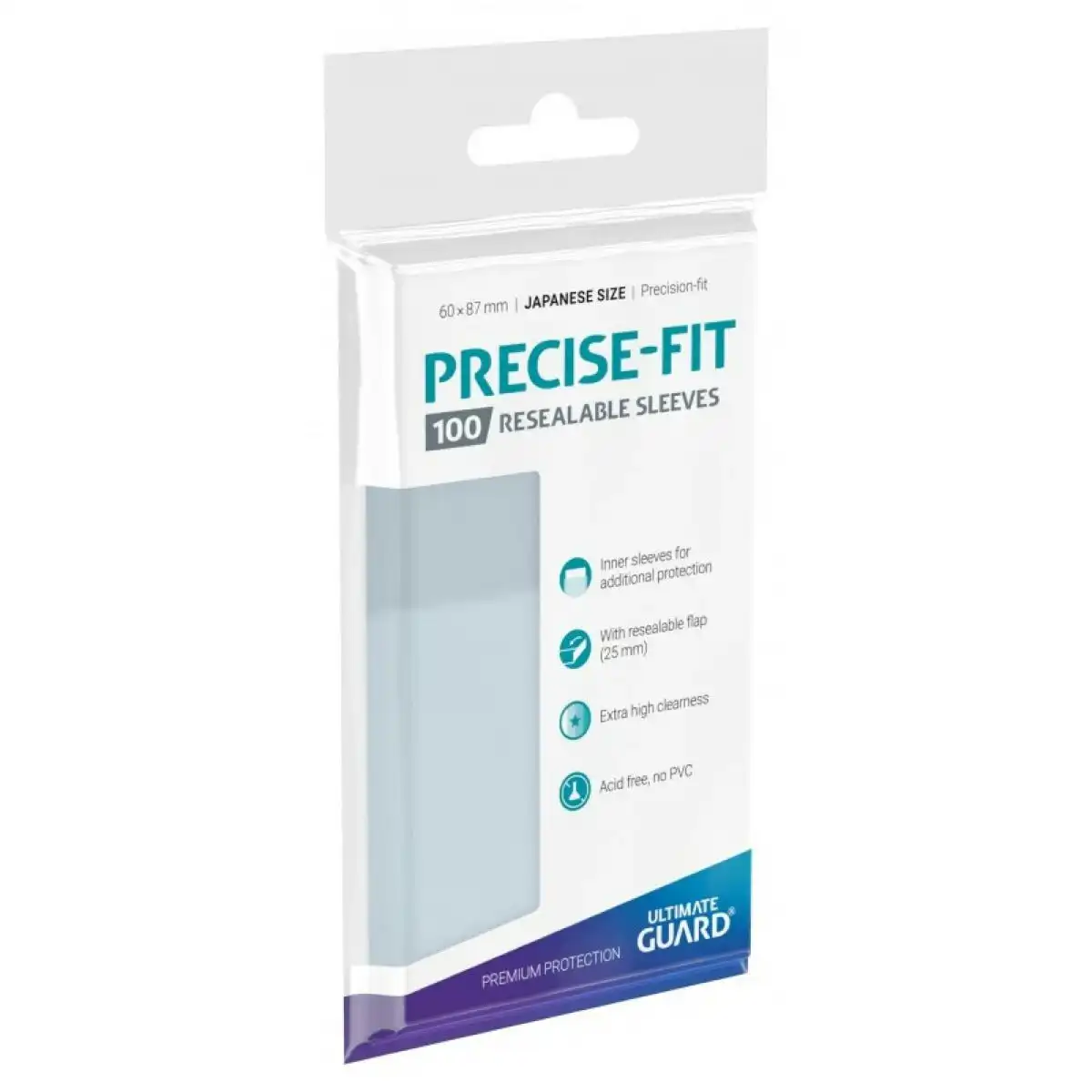 Ultimate Guard Precise-Fit Sleeves Resealable Japanese Size Transparent (100)