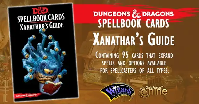 D&D Spellbook Cards Xanathars Deck (95 Cards) 2018 Edition