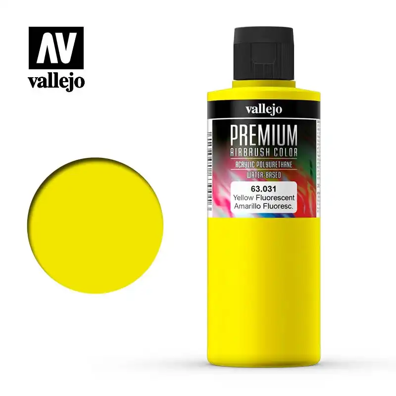 Vallejo Premium Colour - Fluorescent Yellow 200ml