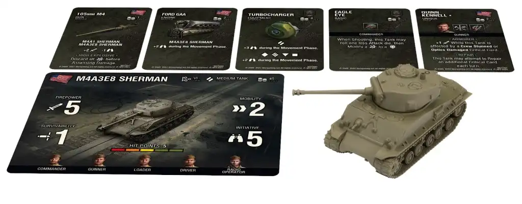 World of Tanks Miniatures Game Wave 7 American Easy Eight