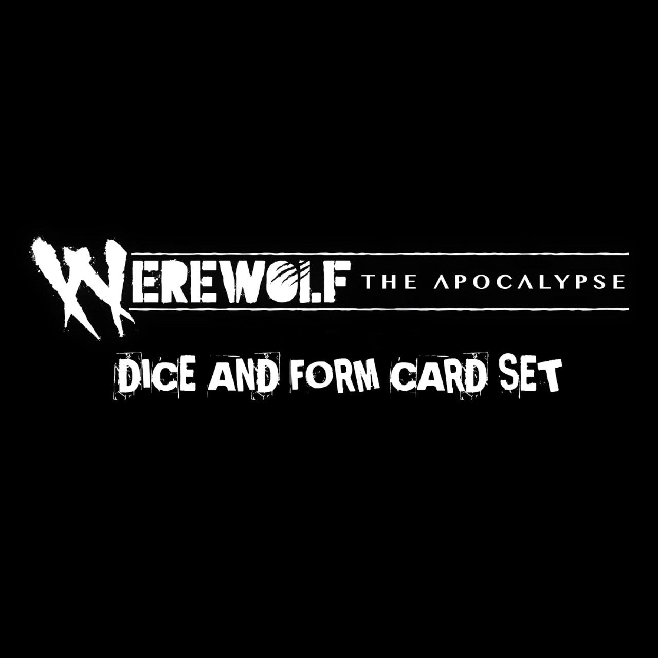 Werewolf: The Apocalypse RPG - Dice and Form Card Set