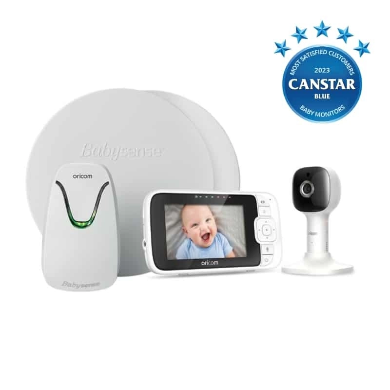 Oricom Babysense7 and Oricom OBH430 4.3 Smart HD Nursery Pal Baby Video Monitor Bundle Pack (BS7OBH430S)