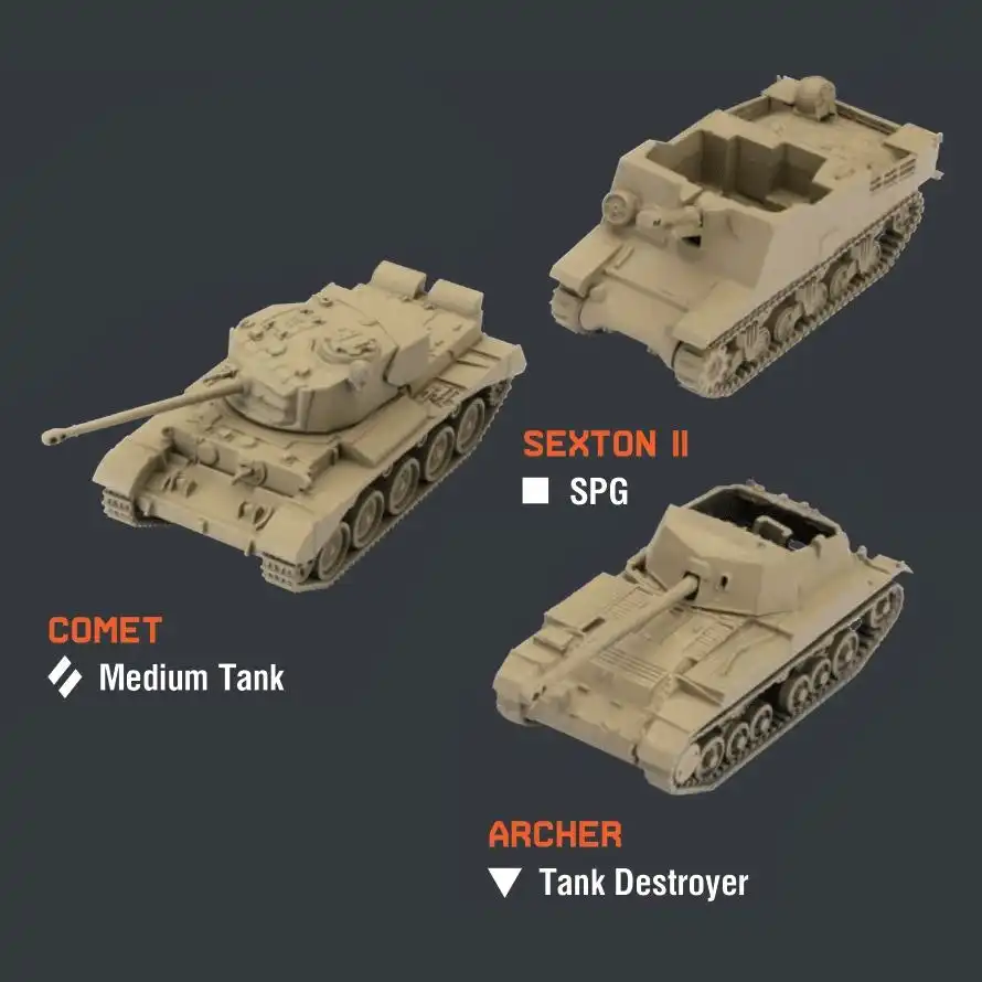 World of Tanks Miniatures Game U.K. Tank Platoon 3